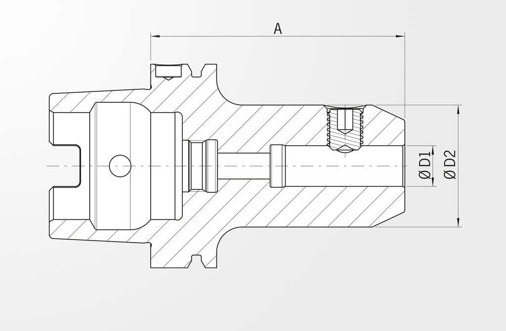 Dessin technique Attachement Weldon DIN 69893-1 · HSK-A80