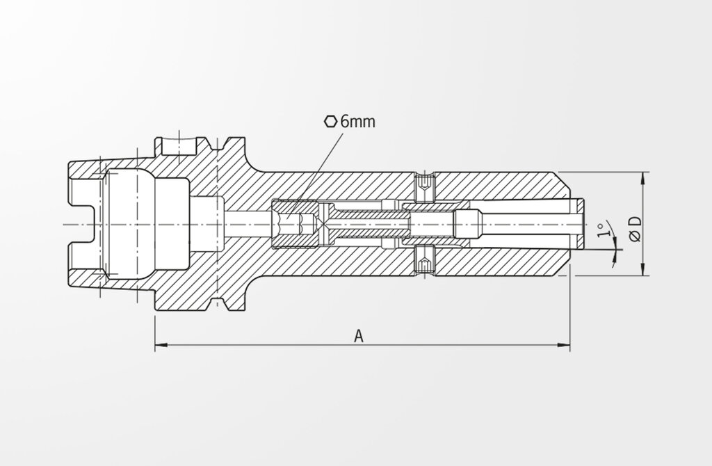 Teknik çizim High-Precision Tutucu DIN 69893-1 · HSK-A63