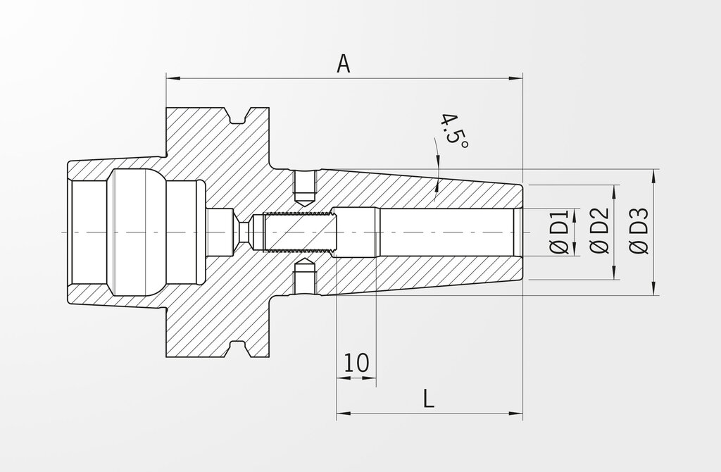 技術図面 標準シュリンクフィットチャック： DIN 69893-6 · HSK-F63