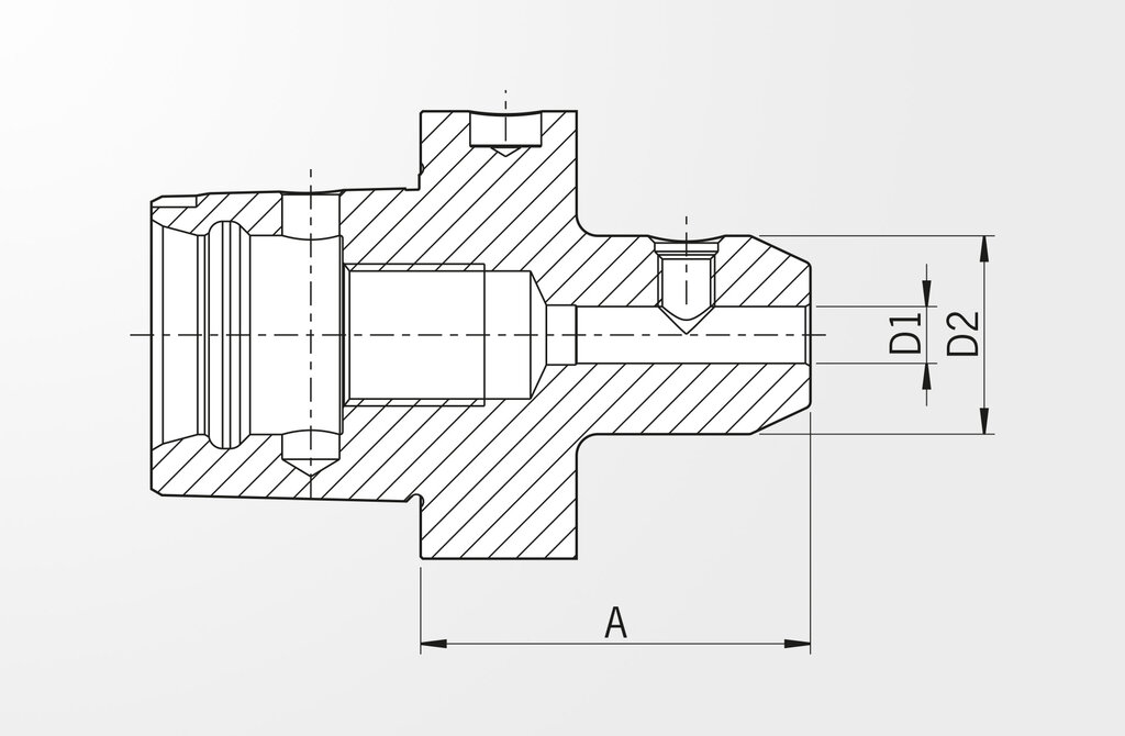 Technical drawing Weldon Tool Holder ISO 26623 · HAIMER PSC 63