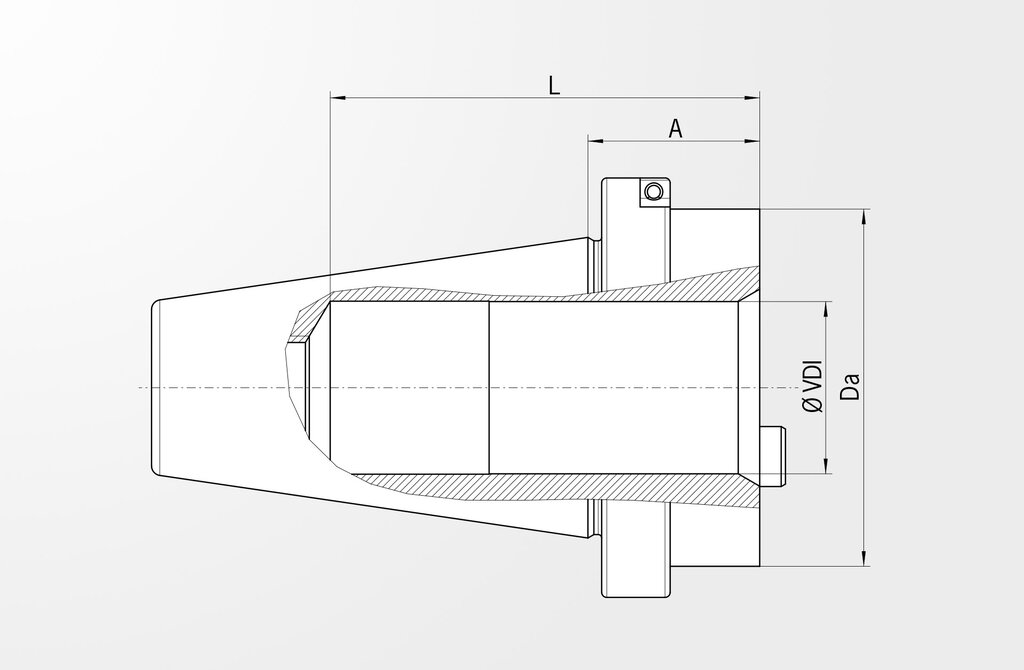 Adattatore SK50 A seconda della misura del cono VDI con serraggio manuale
