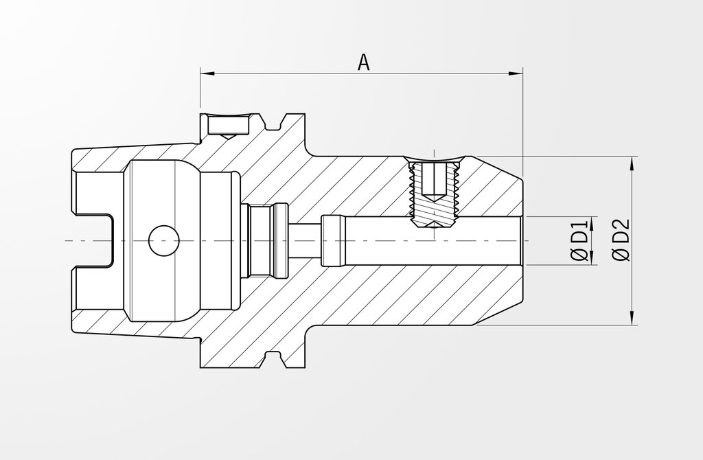 Disegno tecnico Mandrino Weldon DIN 69893-1 · HSK-A63