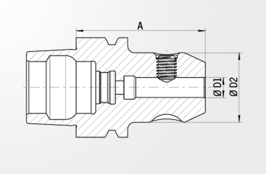 Dibujo técnico Portaherramientas Weldon DIN 69893-5 · HSK-E50