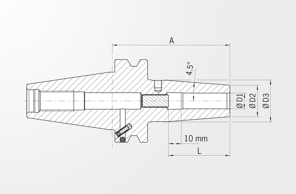 技術図面 標準シュリンクフィットチャック： JIS B 6339-2 · BT40