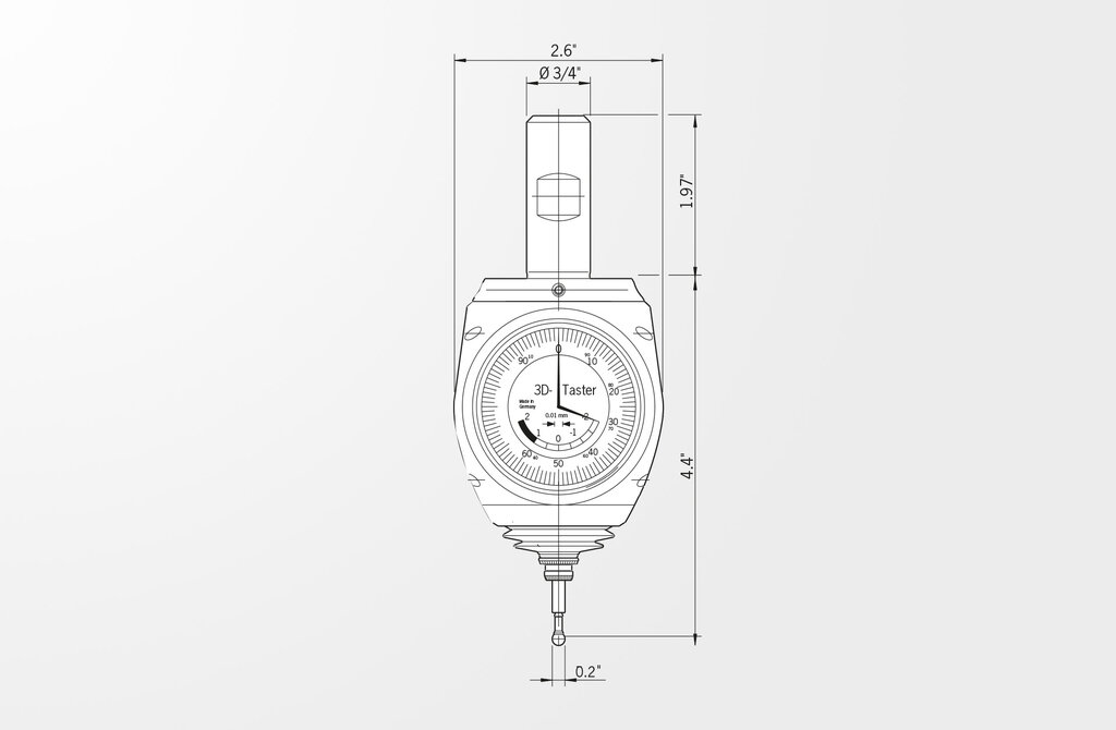 Technical drawing Universal 3D-Sensor