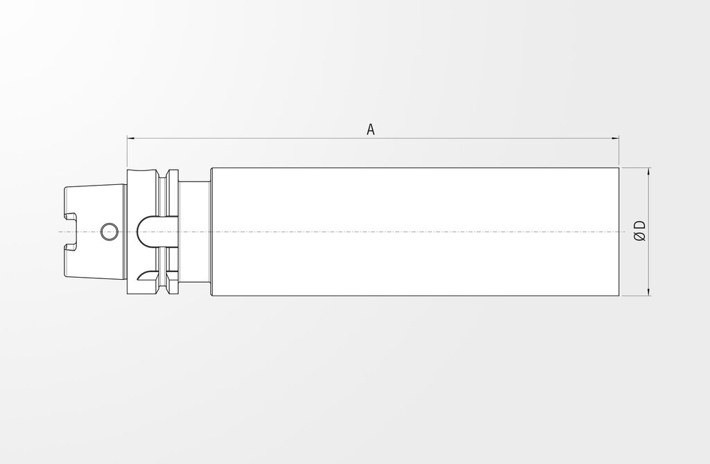 Disegno tecnico Mandrino barra grezza DIN 69893-1 · HSK-A63