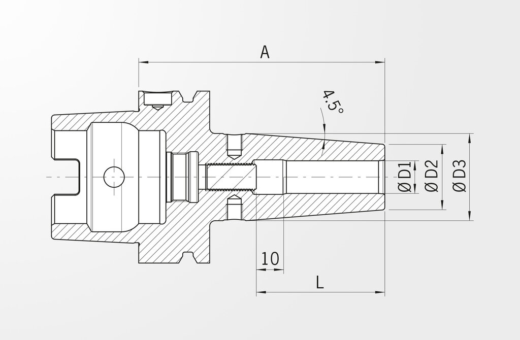 Dessin technique Porte-outil de frettage version standard 